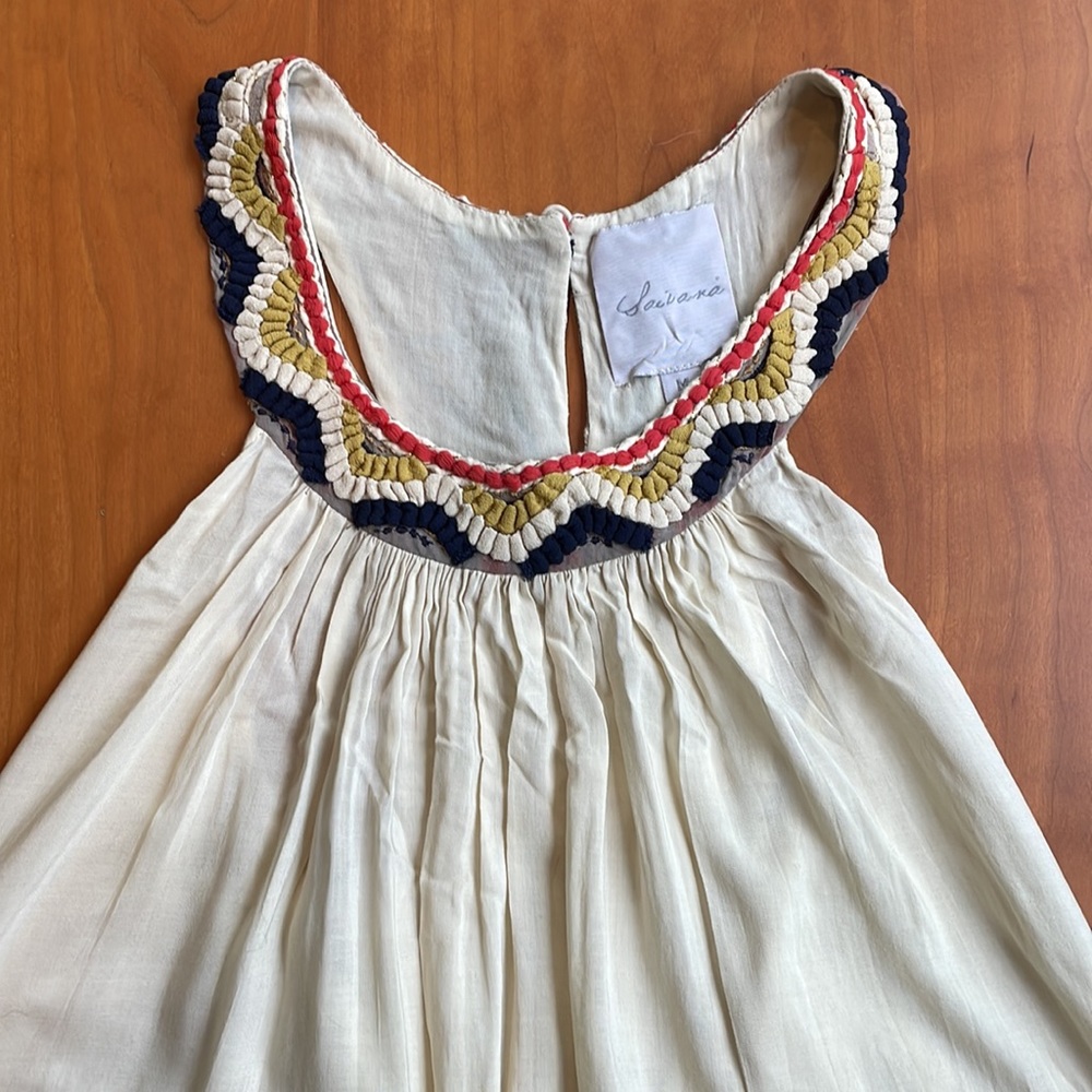 Sailana 100% Silk Asymmetrical Top in Cream With Beautiful Details